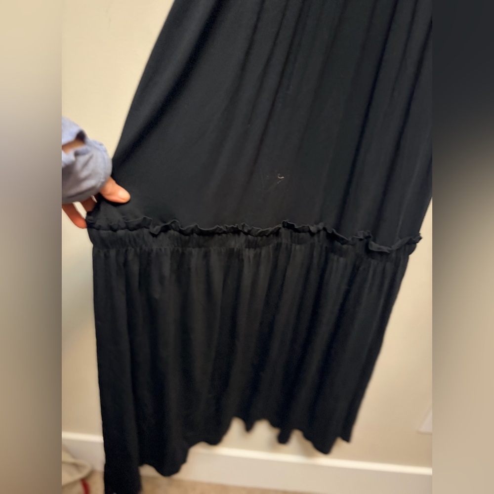 Z SUPPLY Black Halter Key Hole Chest Maxi Dress - Picture 5 of 8